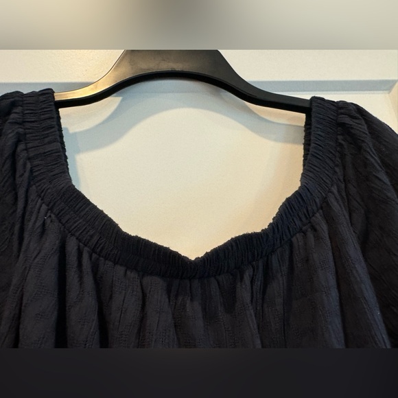 Navy Off-the-Shoulder Maxi Dress w/ Sleeves - Picture 7 of 11